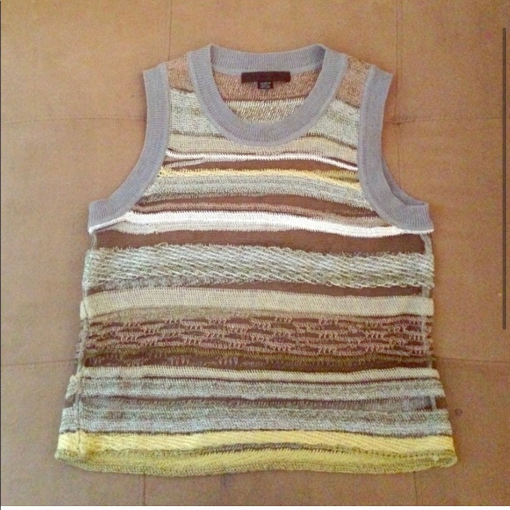 Alexander Wang Multicolor Mesh Metallic Top